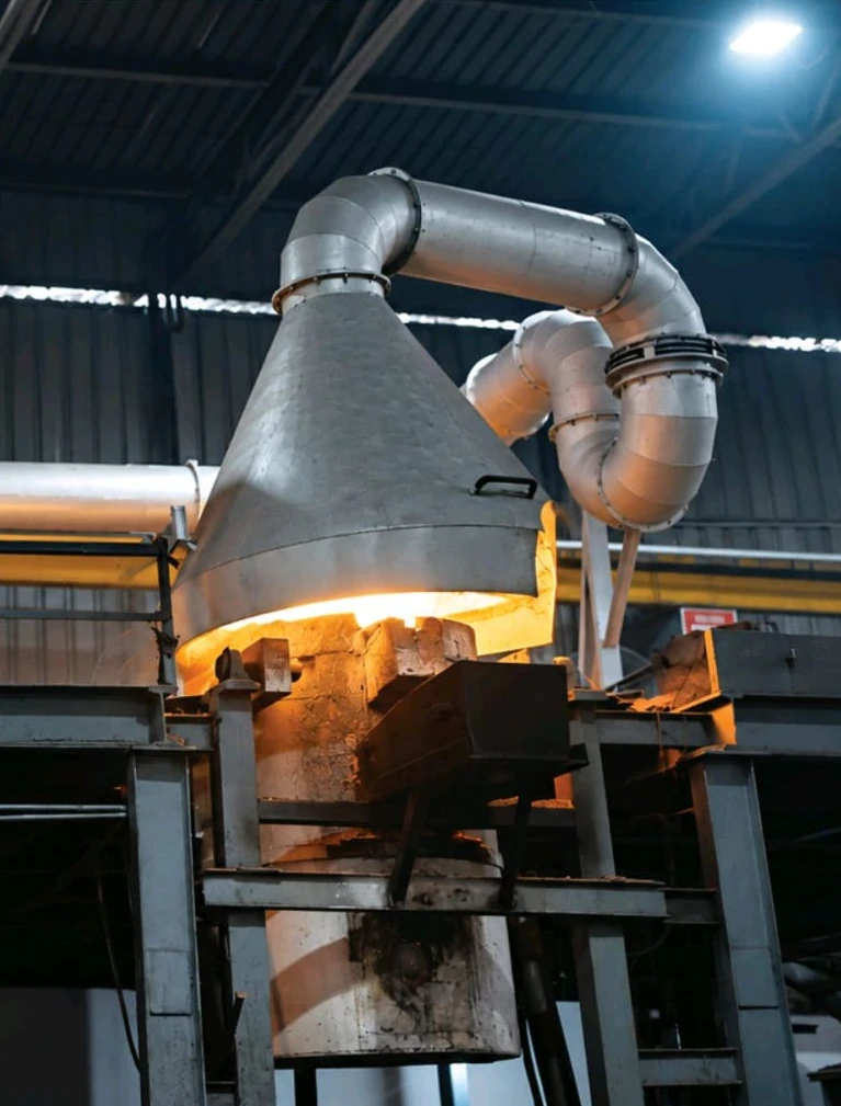 Furnace equipment at the recycling facility
