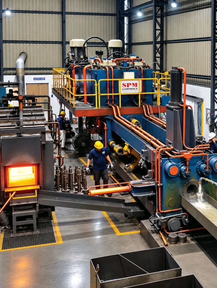 Inside the metal processing facility