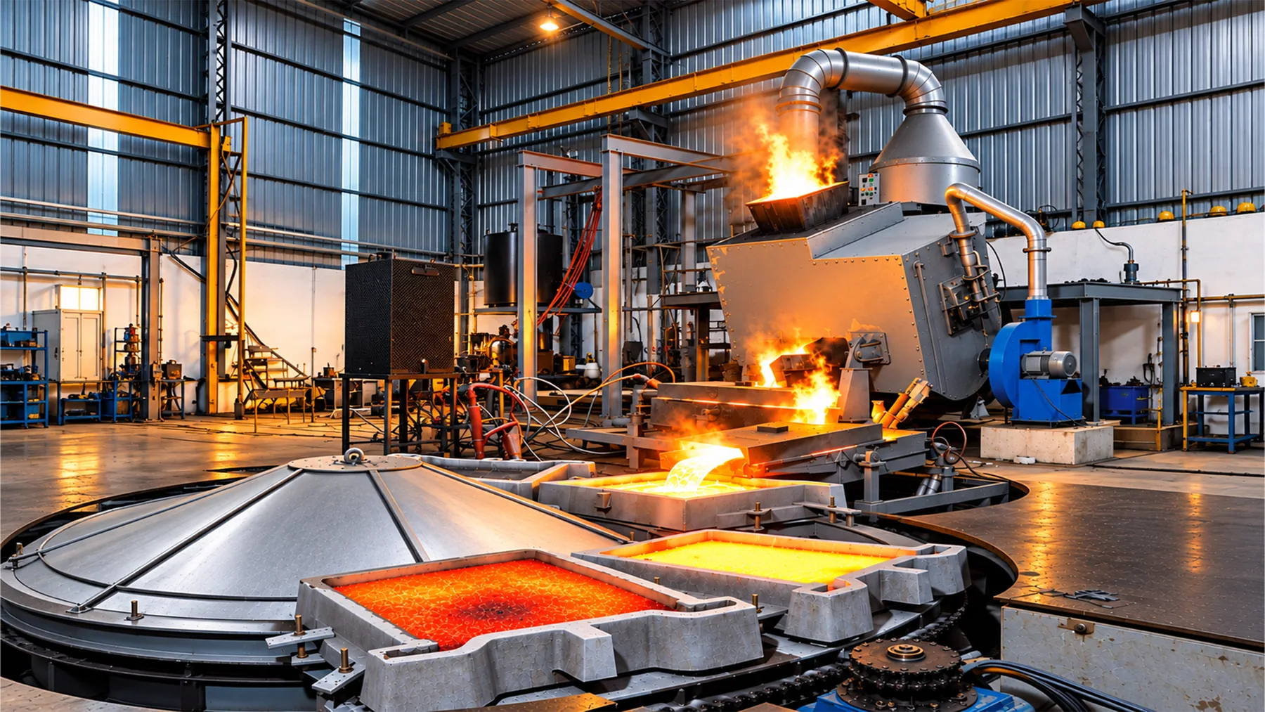 Copper refining and casting operation